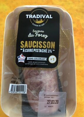 Saucisson À Cuire Pistaché 3%