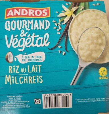 Gourmand&vegetal Riz Au Lait