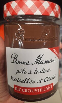 Pate À Tartiner Noisettes Et Cacao Riz Croustillant