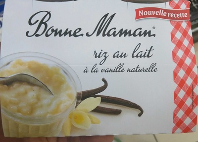 Riz Au Lait À La Vanille Naturelle