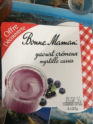 Yaourt Crémeux Myrtille Cassis