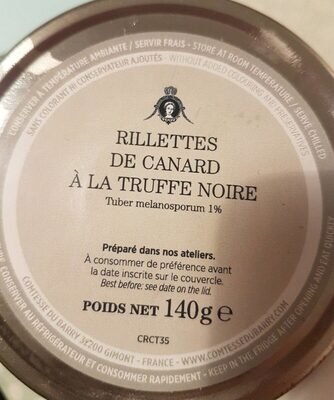 Rillettes De Canard À La Truffe Noire
