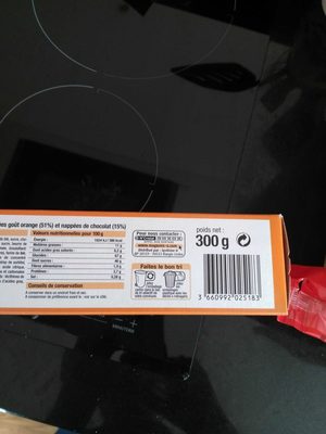 Génoises Fourrées Orange Nappées De Chocolat X24 Biscuits