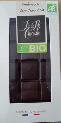 Tablette Noir Sao Tome 75% De Cacao