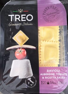 Ravioli Aubergine, Tomate Et Ricotta Salée