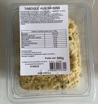 Taboule Aux Raisons