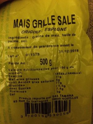 Maïs Grillé Salé