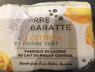Beurre De Baratte Au Citron Et Poivre Vert