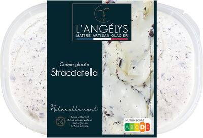 Crème Glacée Stracciatella Aux Copeaux De Chocolat 500g/750ml