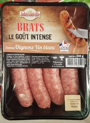 Brat's Saucisse Oignon Vin Blanc X4