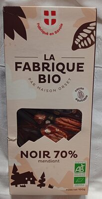 Chocolat Noir 70% Mendiant