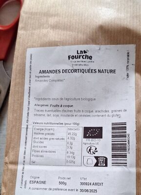 Amandes Décortiquées Narure