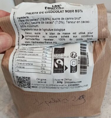 Palais De Chocolat Noir 85 %