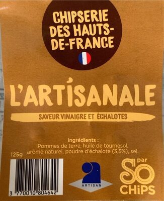 L’artisanale Chips Saveur Vinaigre Et Echalotes
