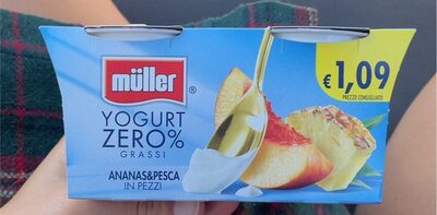 Yogurt Zerograssi Ananas E Pesca