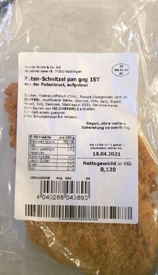 Puten-schnitzel Pan Geg 1st