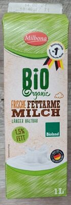 Milbona Bio Frische Fettarme Milch