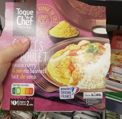 Emincés De Poulet Sauce Curry & Son Riz Basmati