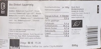 Bio Dinkel-sauerteig