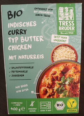 Indisches Curry Typ Butter Chicken Mit Naturreis