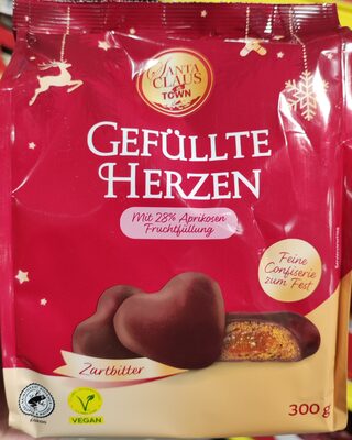 Gefüllte Herzen Zartbitter