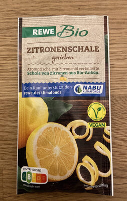 Zitronenschale Gerieben