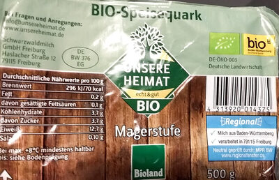 Bio-speisequark Magerstufe