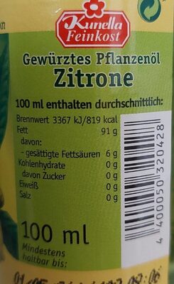 Zitronenöl Klein 100ml