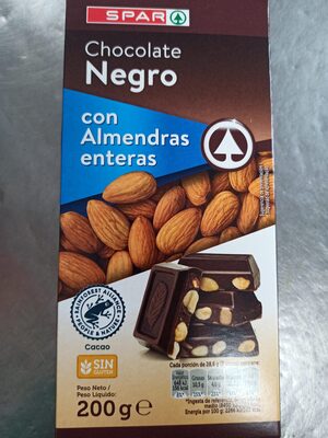 Chocolate Negro Con Almendras Enteras