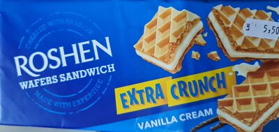 Вафлі Vanilla Cream Extra Crunch Wafers Sandwich