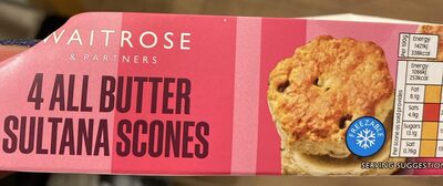 4 All Butter Sultana Scones