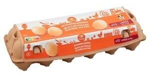Carrefour Classic' Œufs De Poules Élevées Au Sol Large 12 Pièces