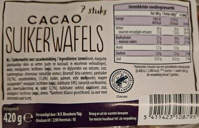 Cacao Suikerwafels
