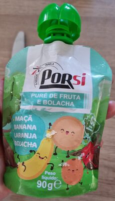 Puré De Fruta E Bolacha Maçã + Banana + Laranja + Bolacha