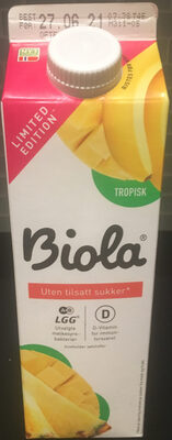 Biola Tropisk Uten Tilsatt Sukker