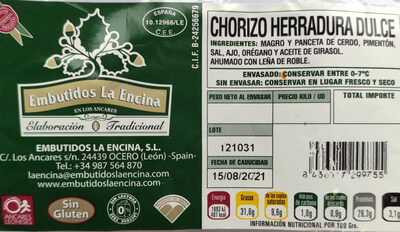Chorizo Herradura Dulce