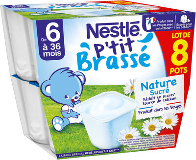 Nestle P'tit Brassé Nature 8x100g
