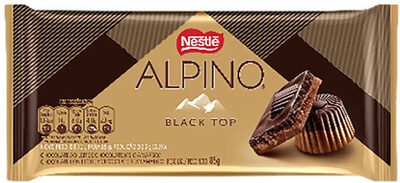 Chocolate Ao Leite E Meio Amargo Black Top Alpino Pacote 85g