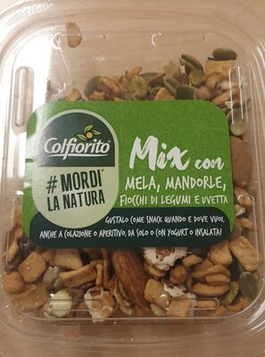 Mix Con Mela Mandorle Fiocchi Di Legumi E Uvetta