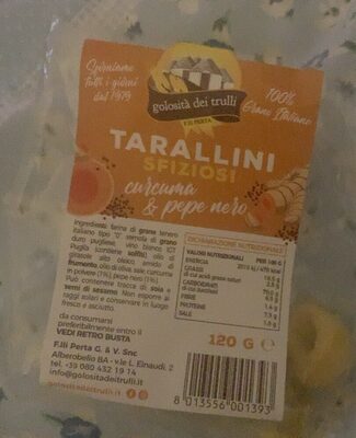 Tarallini Sfiziosi Curcuma & Pepe Nero