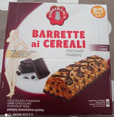 Barrette Ai Cereali Cioccolato Fondente