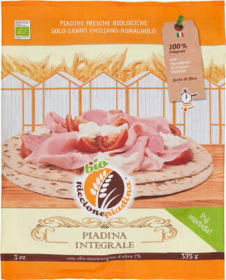 Bio Piadina Integrale Con Olio Extravergine D'oliva