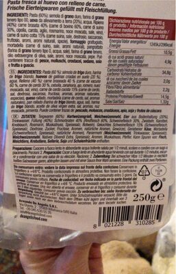 Pasta Fresca All'uovo Con Ripieno Di Carne