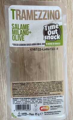 Tramezzino Salame Milano + Olive