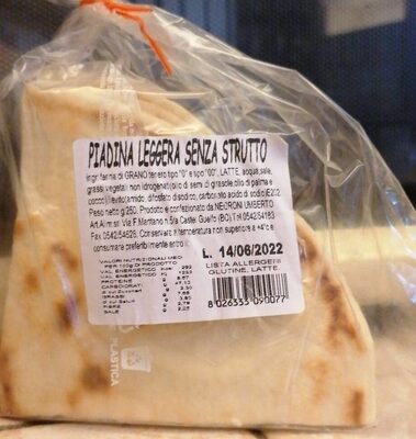Piadina Leggera Senza Strutto