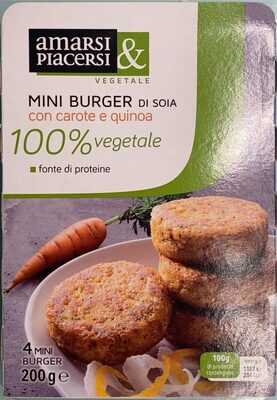 Mini Burger Di Soia Con Carote E Quinoa