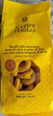 Taralli Alla Curcuma, Semi Di Chia E Semi Di Lino Con Olio Extra Vergine Di Oliv