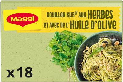 Nestle Maggi Kub Bouillon Herbes Et Huile D'olive 180g - 18 Tablettes