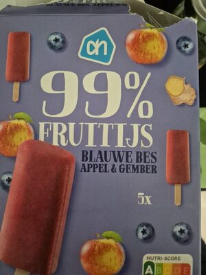 Ah 99% Fruitijs Blauwe Bes, Appel & Gember