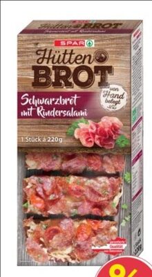 Hüttenbrot - Schwarzbrot Mit Rindersalami